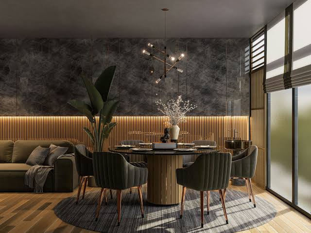 Luxury Dining Room Wallpaper
